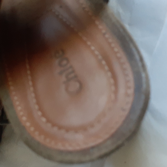 Chloe Suede Gladiator Wedge Sandals Shoes Open Toe EU 35 / US 5 - Picture 6 of 9